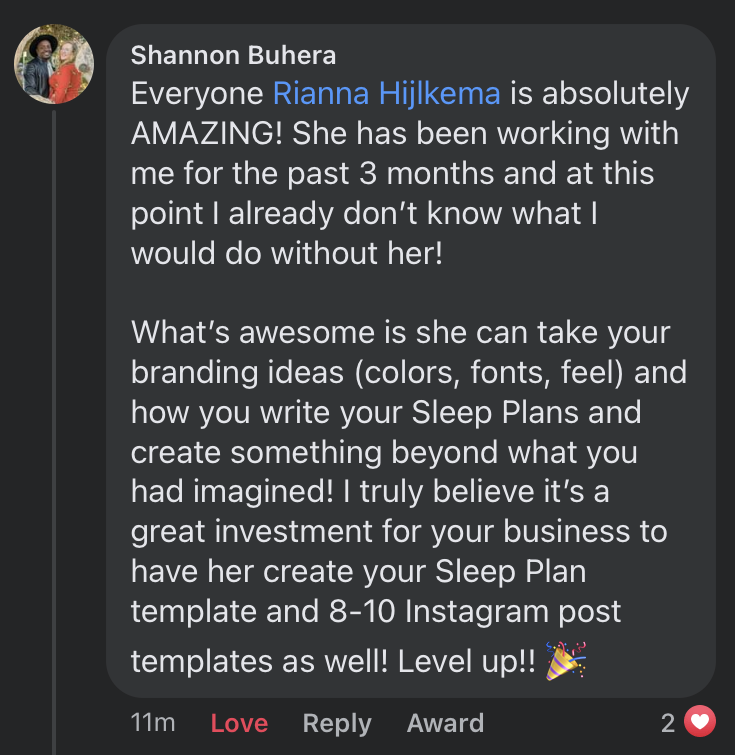 Sleep Plan Template - review Shannon