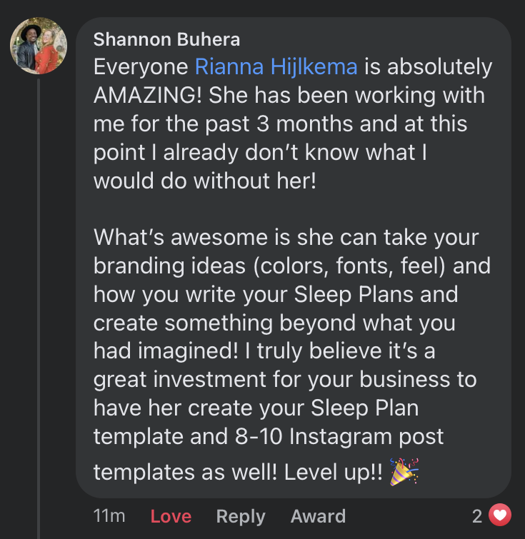Sleep Plan Template - review Shannon