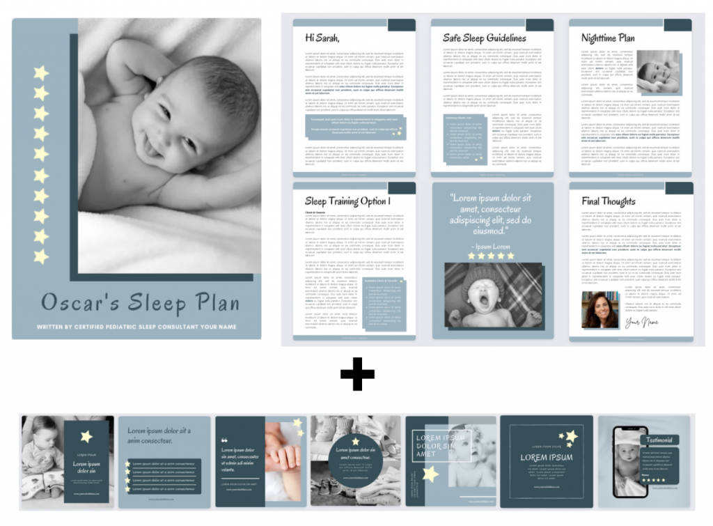 Sleep plan template & Instagram template | Oscar