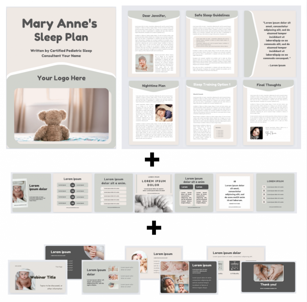 Sleep plan template & Instagram template & webinar slide | Mary Anne