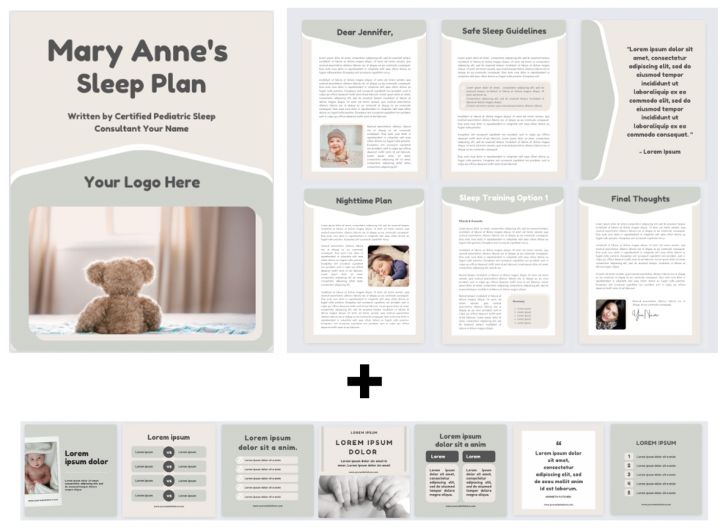 Sleep plan template & instagram template | Mary Anne